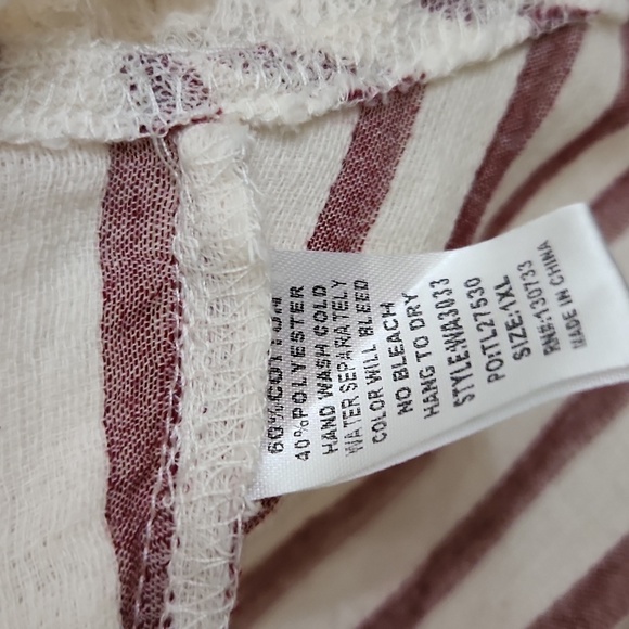 TShirt Dress Striped Sleeveless with Lace Hem Pockets Summer Beach Vacation - Picture 8 of 10